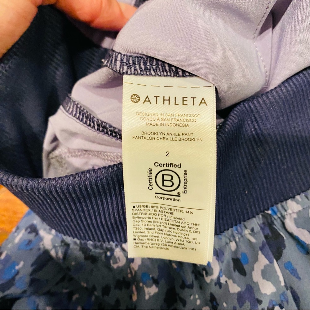 ATHLETA Brooklyn Ankle Pant Captivate Chrome Blue - Picture 9 of 11